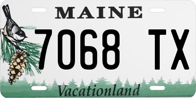 ME license plate 7068TX