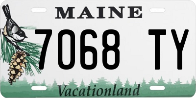 ME license plate 7068TY