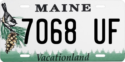 ME license plate 7068UF