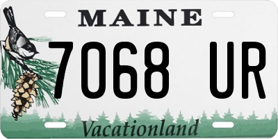 ME license plate 7068UR