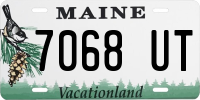 ME license plate 7068UT