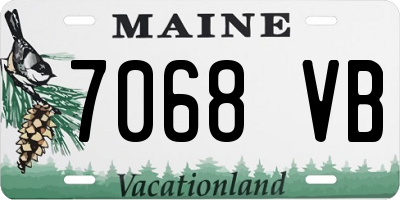 ME license plate 7068VB