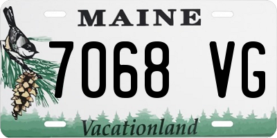 ME license plate 7068VG