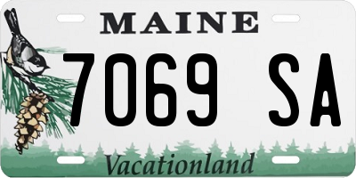 ME license plate 7069SA