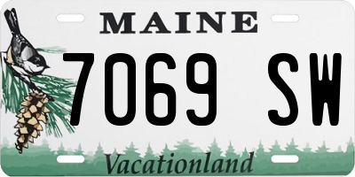 ME license plate 7069SW