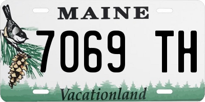 ME license plate 7069TH