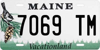 ME license plate 7069TM