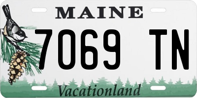 ME license plate 7069TN