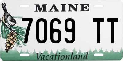 ME license plate 7069TT