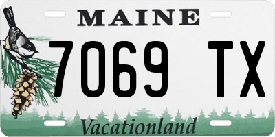 ME license plate 7069TX