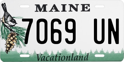 ME license plate 7069UN
