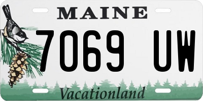 ME license plate 7069UW