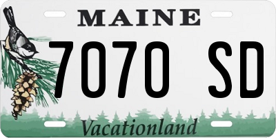 ME license plate 7070SD