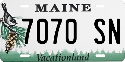 ME license plate 7070SN