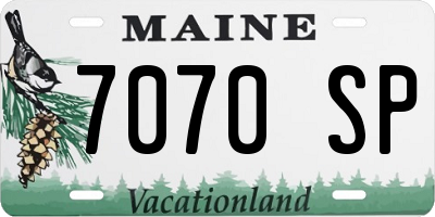 ME license plate 7070SP