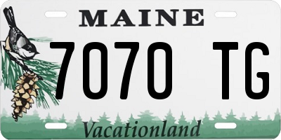 ME license plate 7070TG