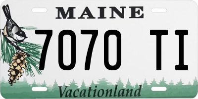 ME license plate 7070TI