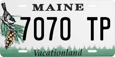 ME license plate 7070TP