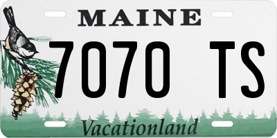 ME license plate 7070TS