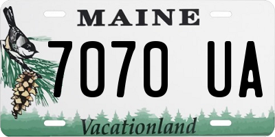 ME license plate 7070UA