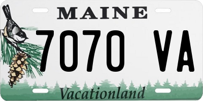 ME license plate 7070VA