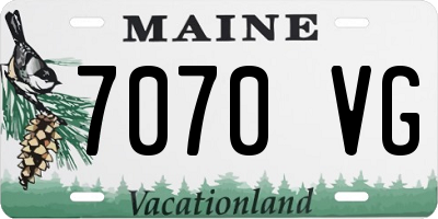 ME license plate 7070VG