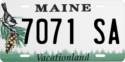 ME license plate 7071SA