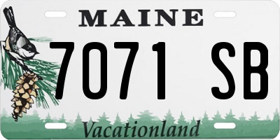 ME license plate 7071SB