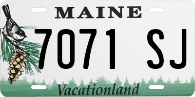 ME license plate 7071SJ