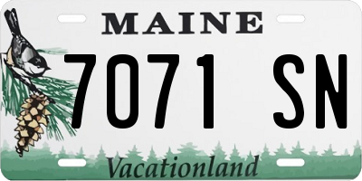 ME license plate 7071SN