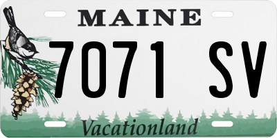 ME license plate 7071SV
