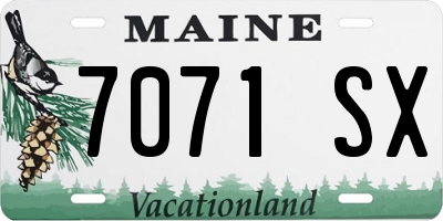 ME license plate 7071SX