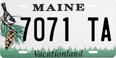 ME license plate 7071TA