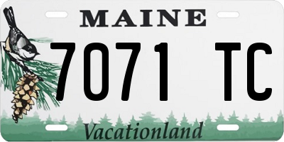 ME license plate 7071TC