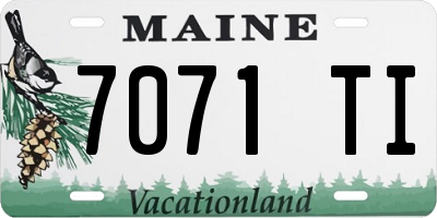 ME license plate 7071TI