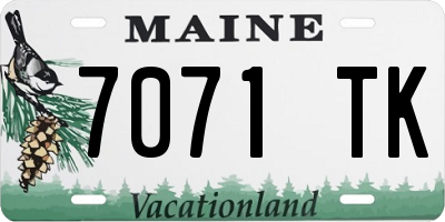 ME license plate 7071TK