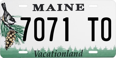 ME license plate 7071TO