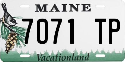 ME license plate 7071TP