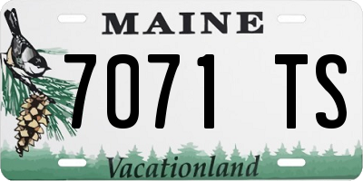 ME license plate 7071TS
