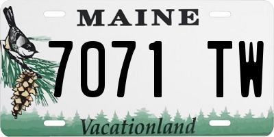 ME license plate 7071TW