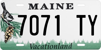 ME license plate 7071TY