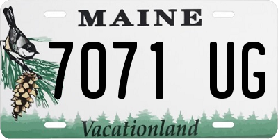 ME license plate 7071UG