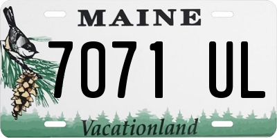 ME license plate 7071UL
