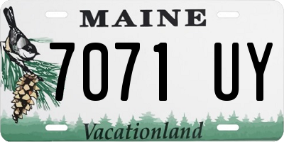 ME license plate 7071UY