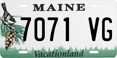 ME license plate 7071VG