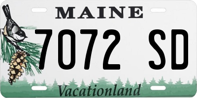 ME license plate 7072SD