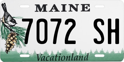ME license plate 7072SH