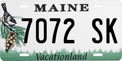 ME license plate 7072SK