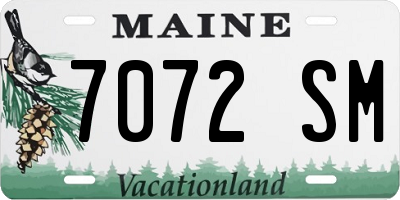 ME license plate 7072SM