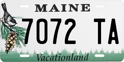 ME license plate 7072TA